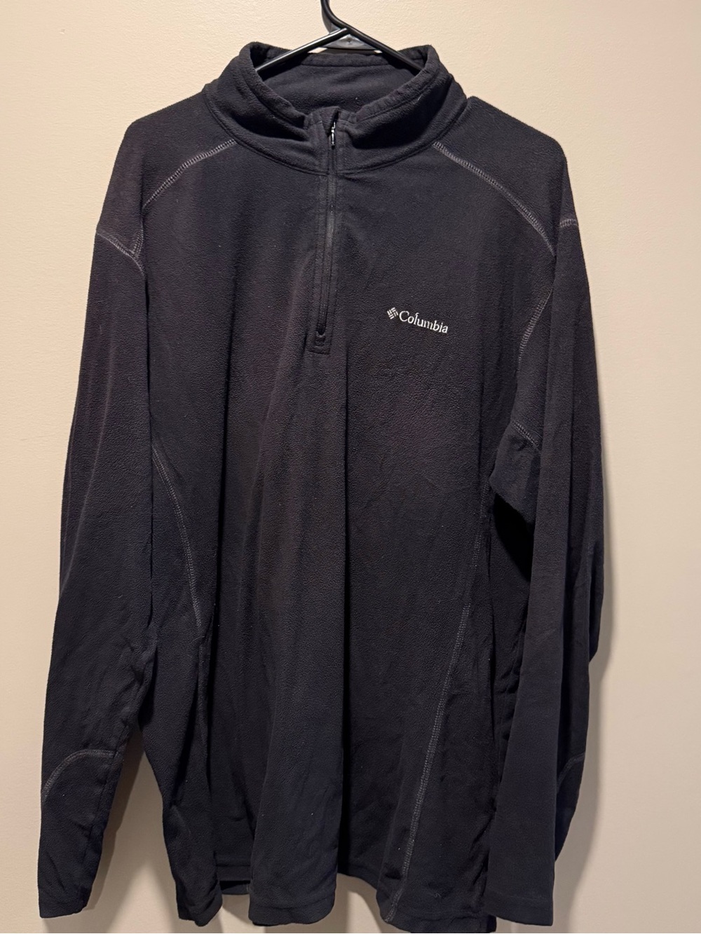 Columbia Men's Black Quarter-Zip Fleece Pullover